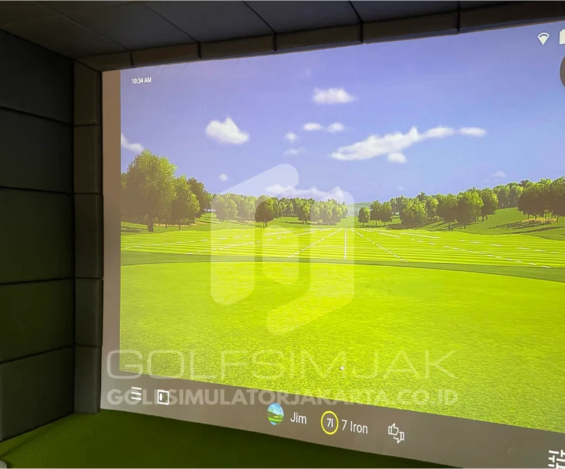 Golf Simulator Studio Padded Panel