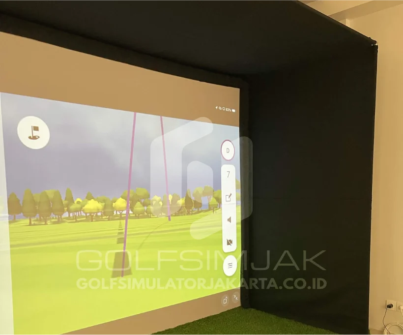 	enclosure golf simulator berbahan kain