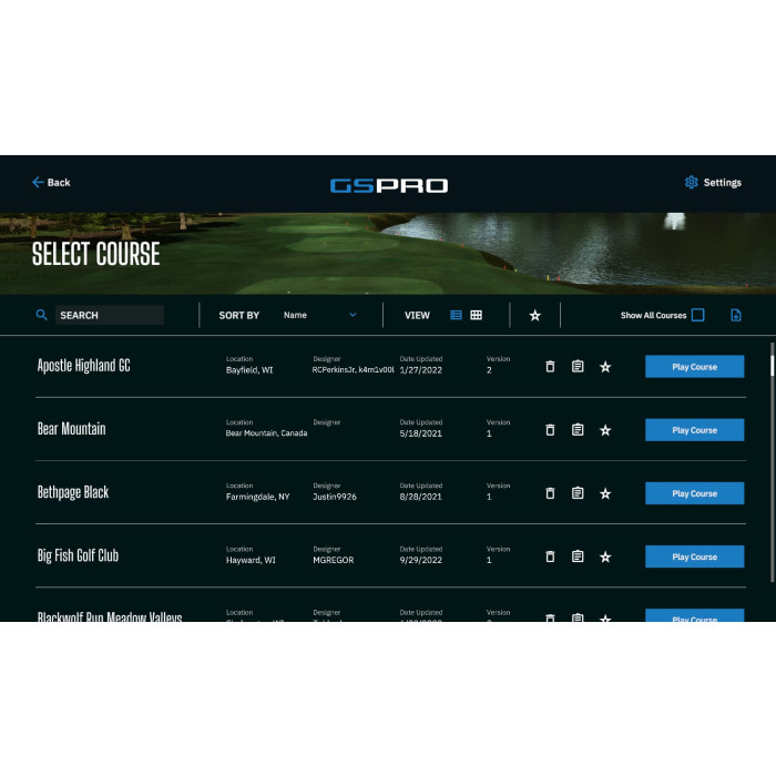 GSPro Golf Simulator Software