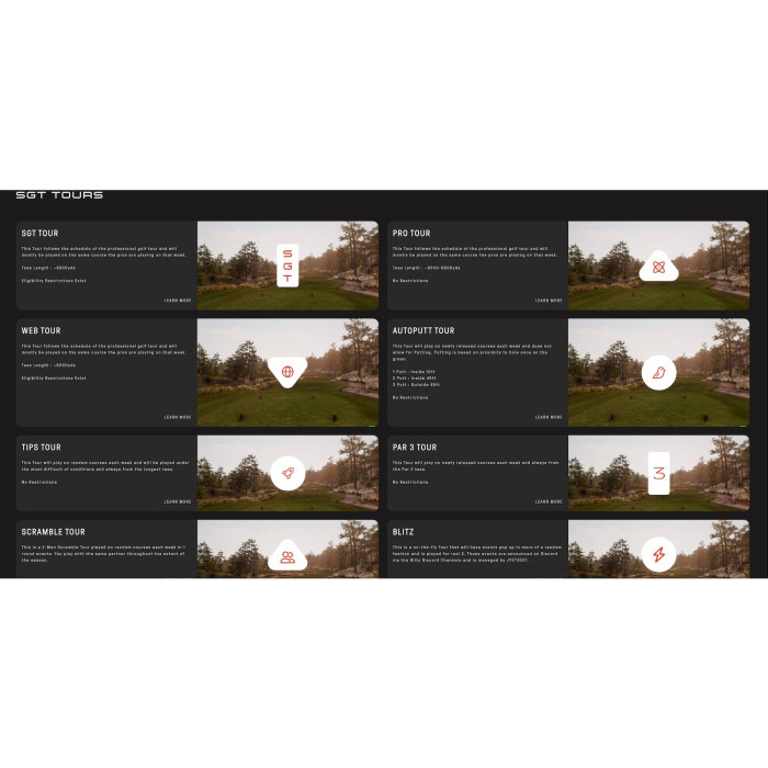 Simulator Golf Tour (SGT) Software