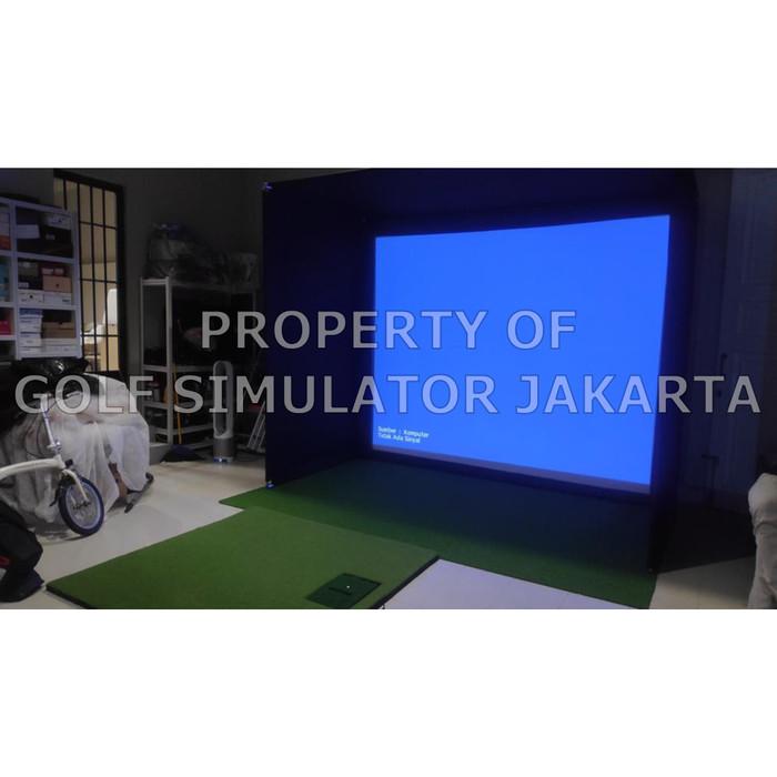 Golfsimjak - Golf Simulator Studio Enclosure Black Fabric