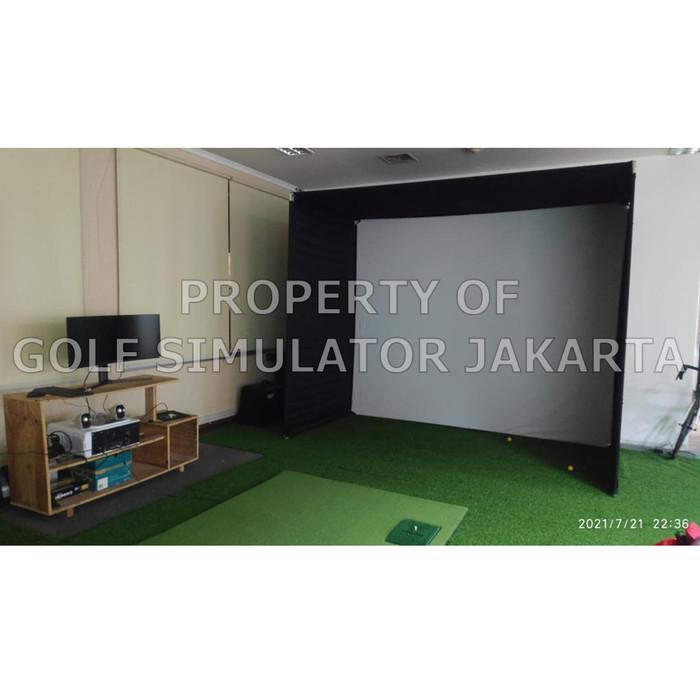 Golfsimjak - Golf Simulator Studio Enclosure Black Fabric