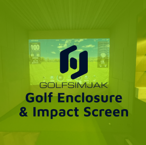 Golfsimjak - Golf Simulator Studio Enclosure Black Fabric